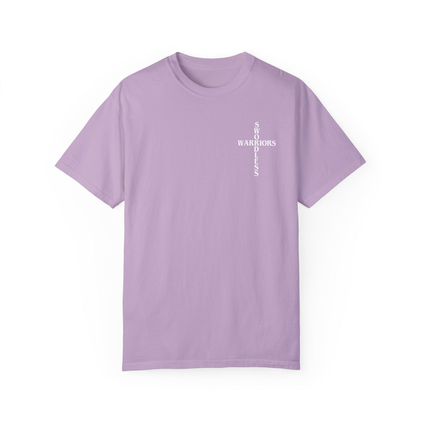 Romans 14:8 White text T-shirt