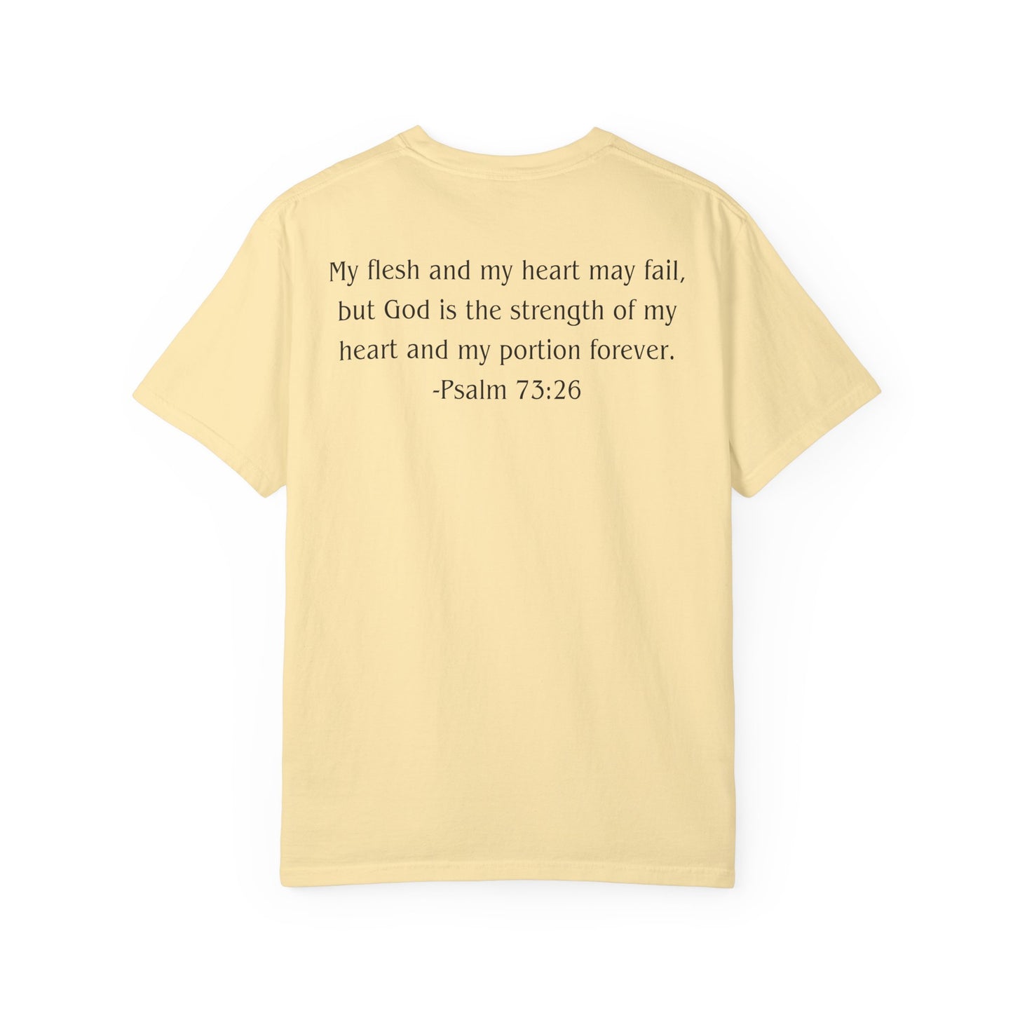 Psalm 73:26 Black text T-shirt