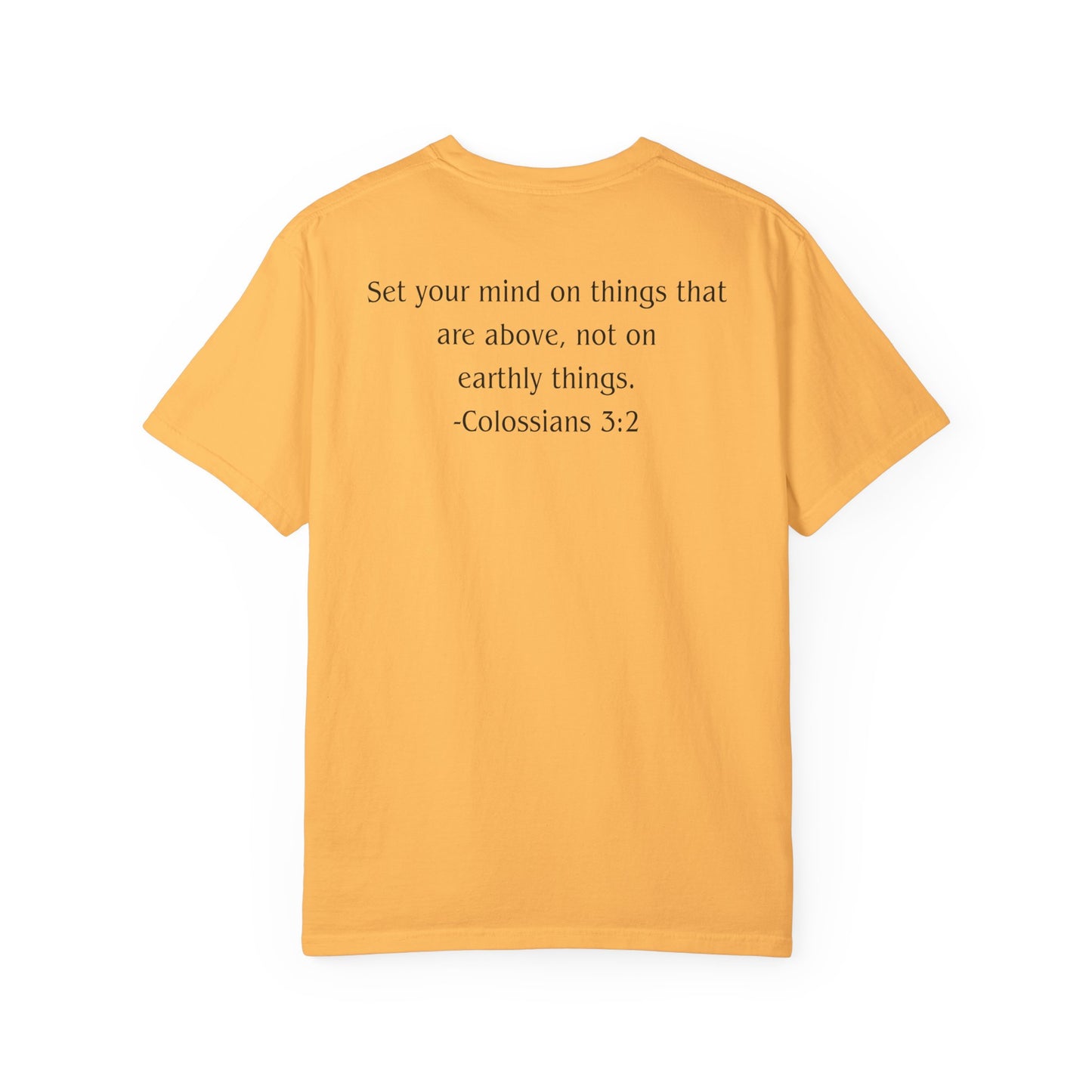 Colossians 3:2 Black text T-shirt
