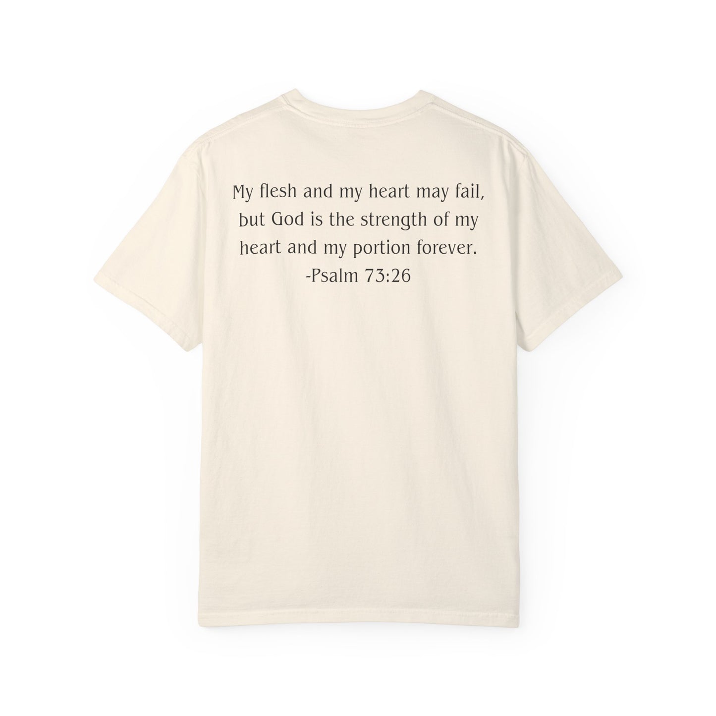 Psalm 73:26 Black text T-shirt