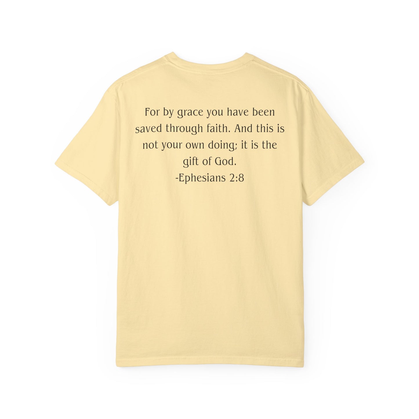 Ephesians 2:8 Black text T-shirt