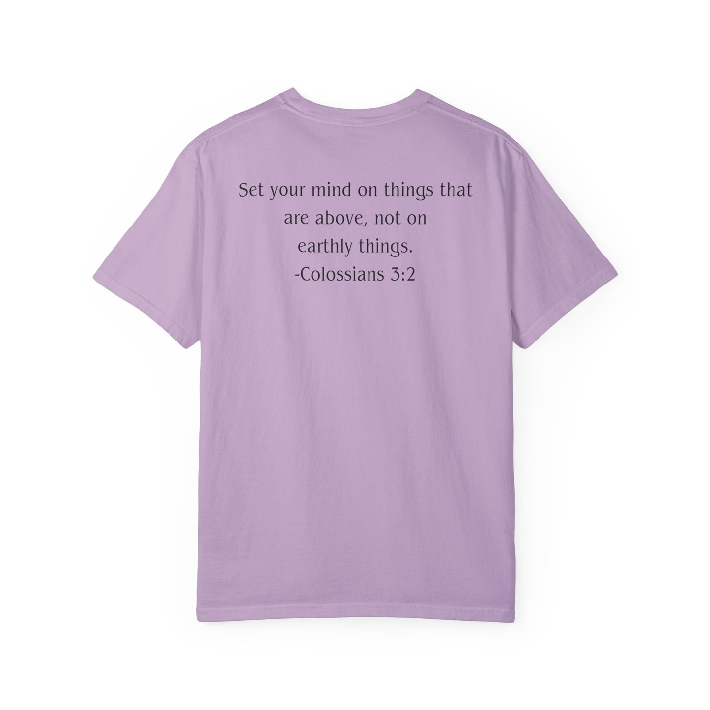 Colossians 3:2 Black text T-shirt