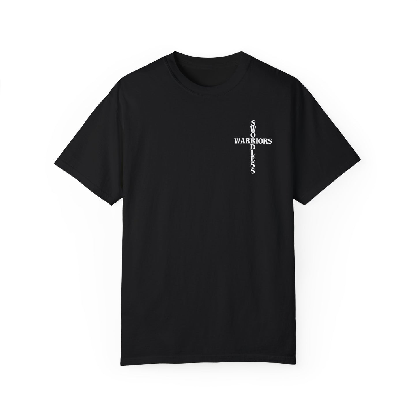 Proverbs 31:25 White text T-shirt