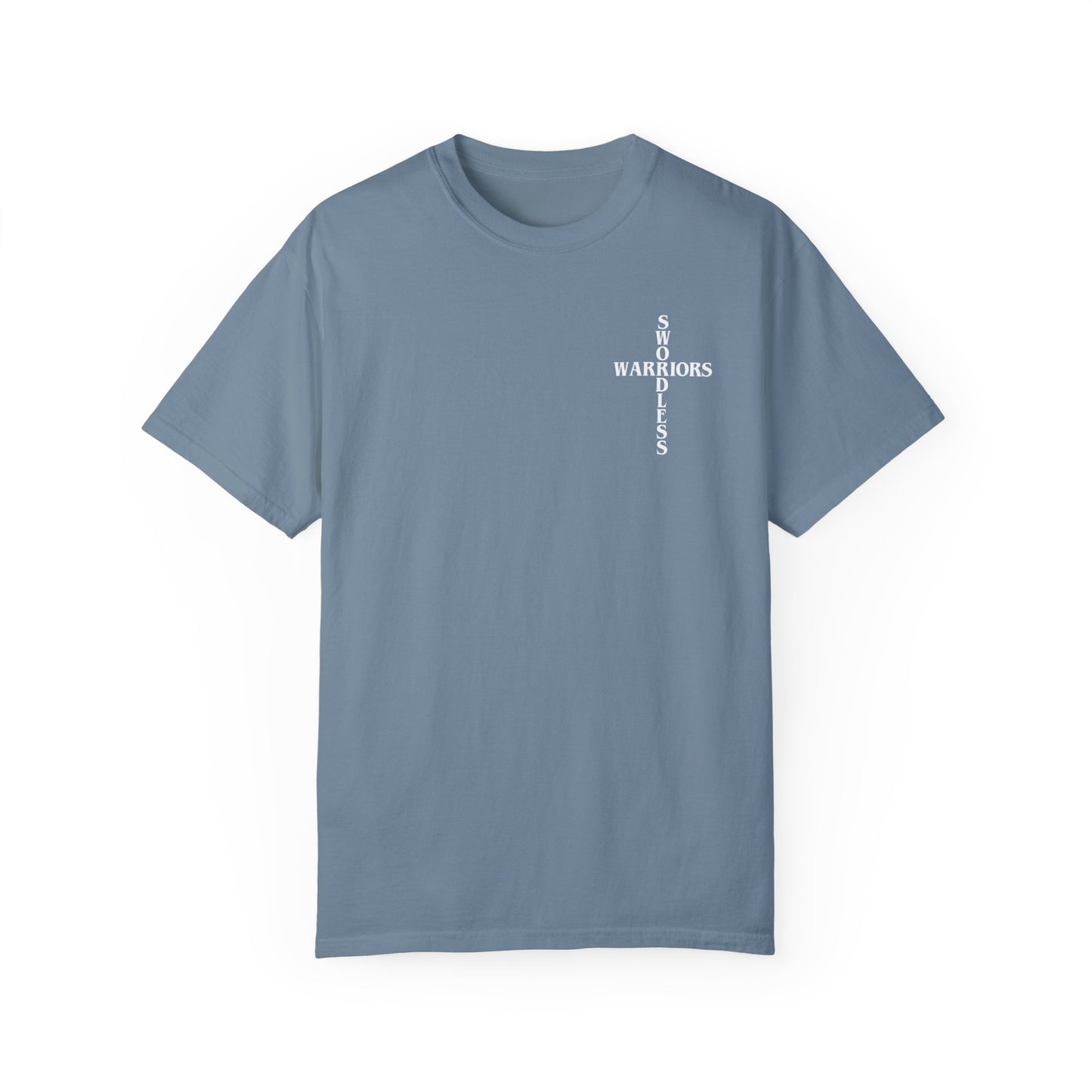 Proverbs 31:25 White text T-shirt