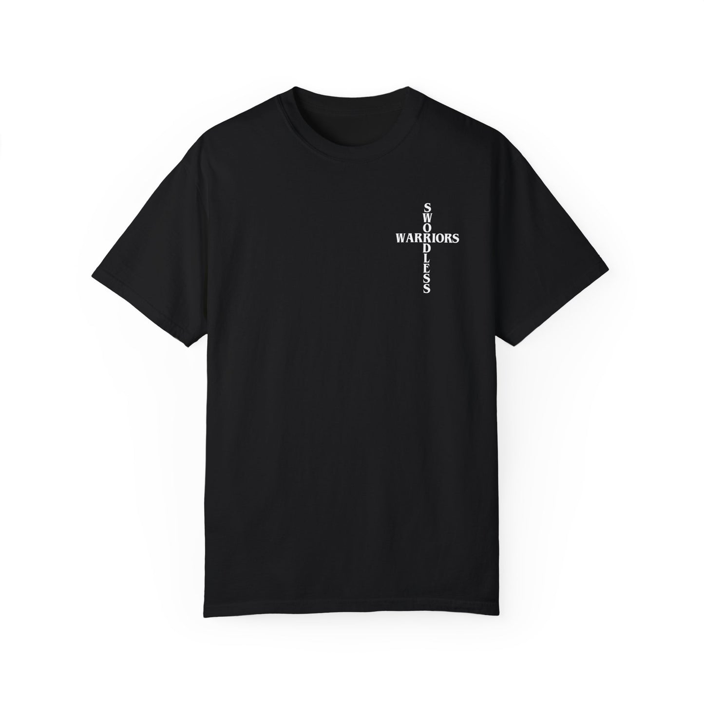 Luke 10:19 White text T-shirt