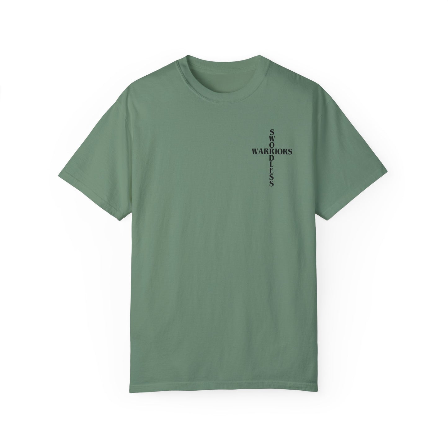 1 Corinthians 15:10 Black text T-shirt