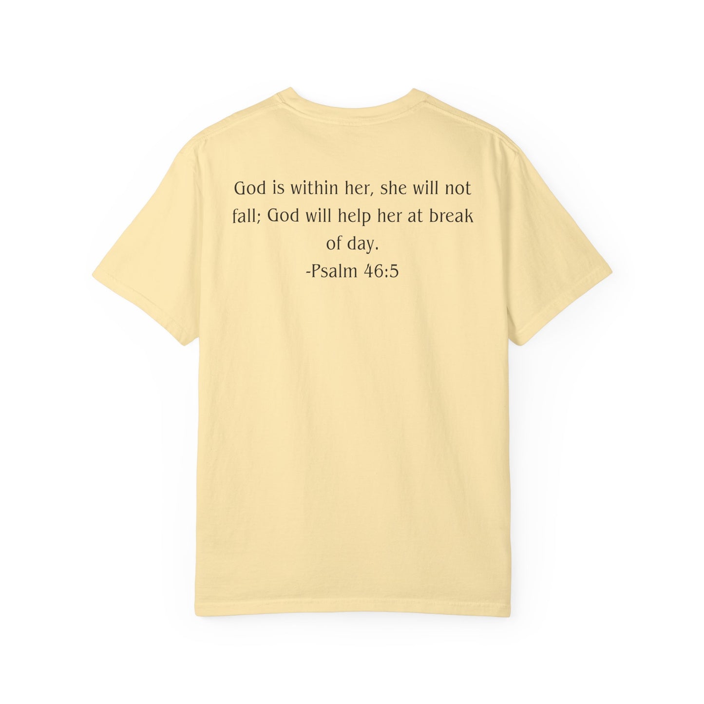 Psalm 46:5 Black text T-shirt