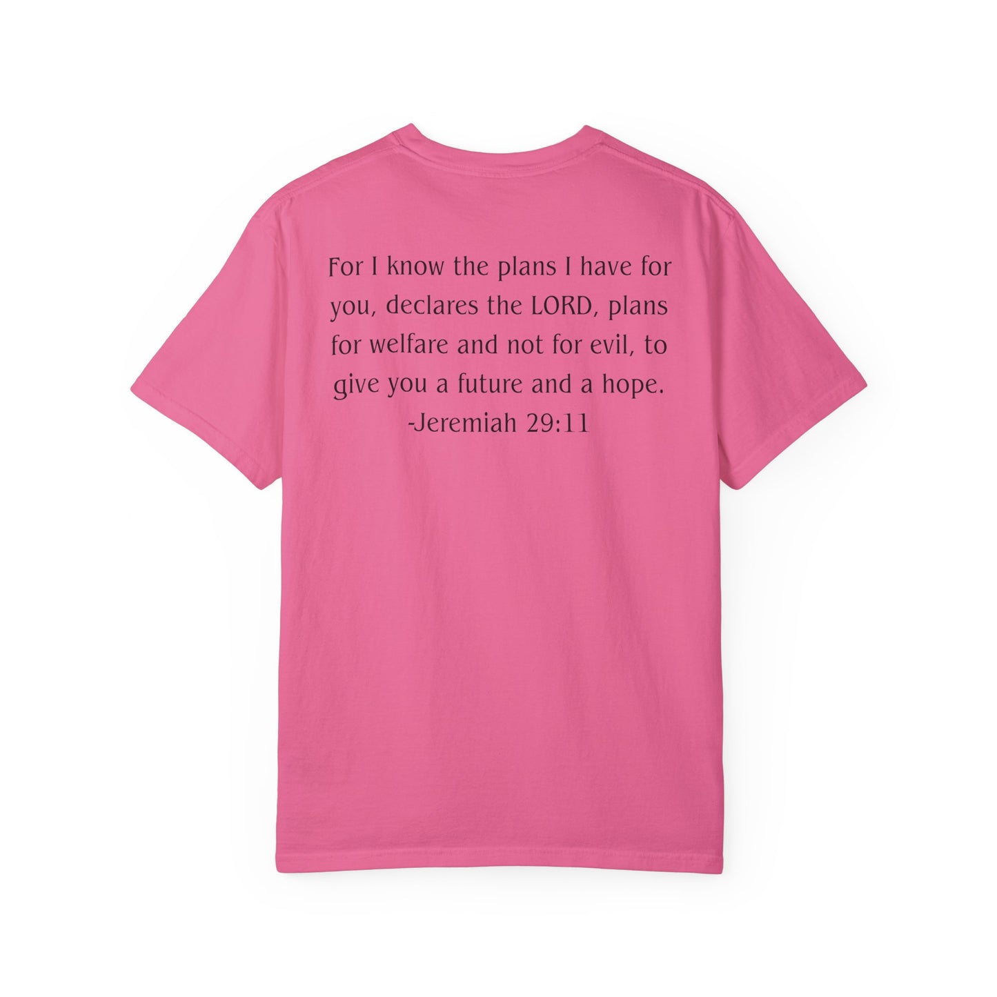 Jeremiah 29:11 Black text T-shirt