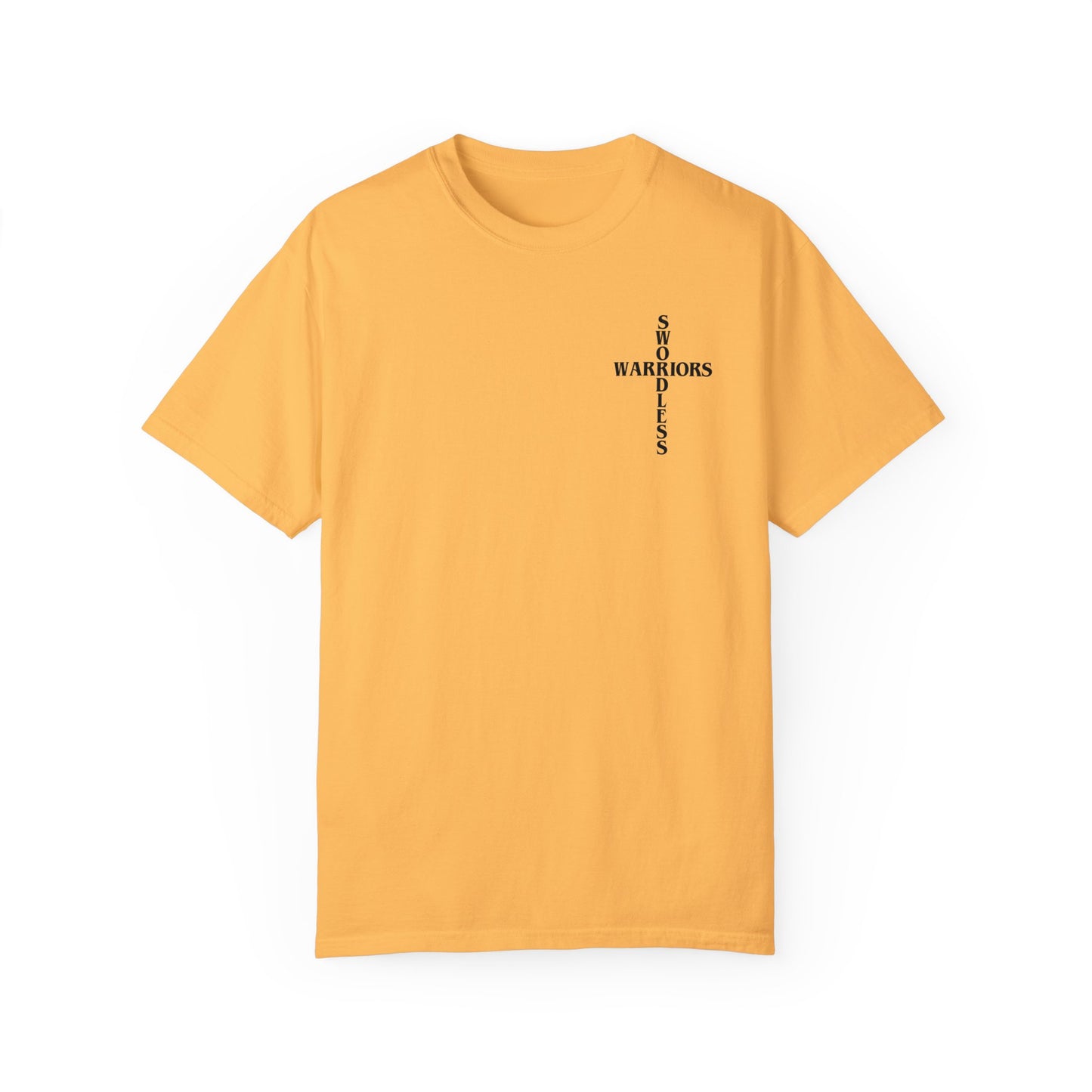 Romans 8:31 Black text T-shirt