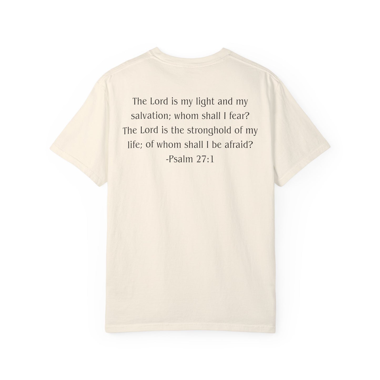 Psalm 27:1 Black text T-shirt