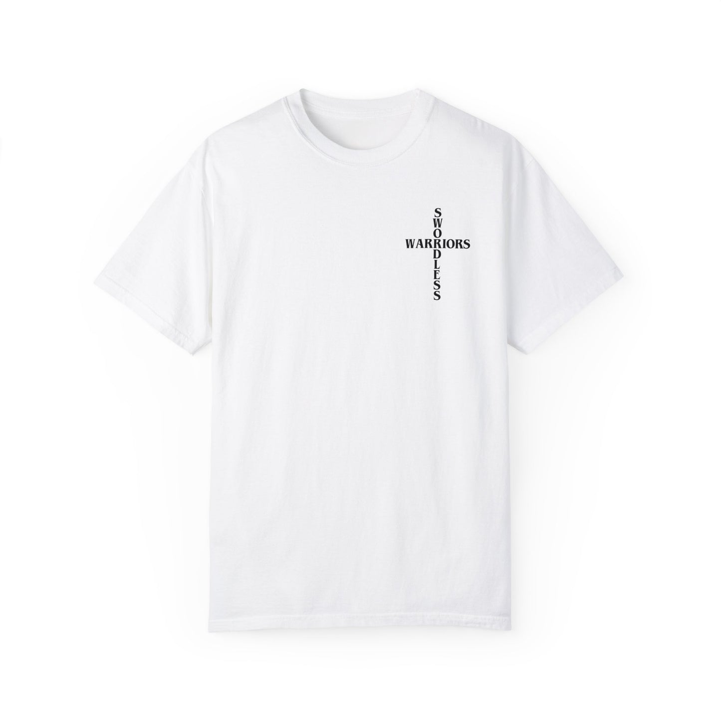 Romans 8:31 Black text T-shirt