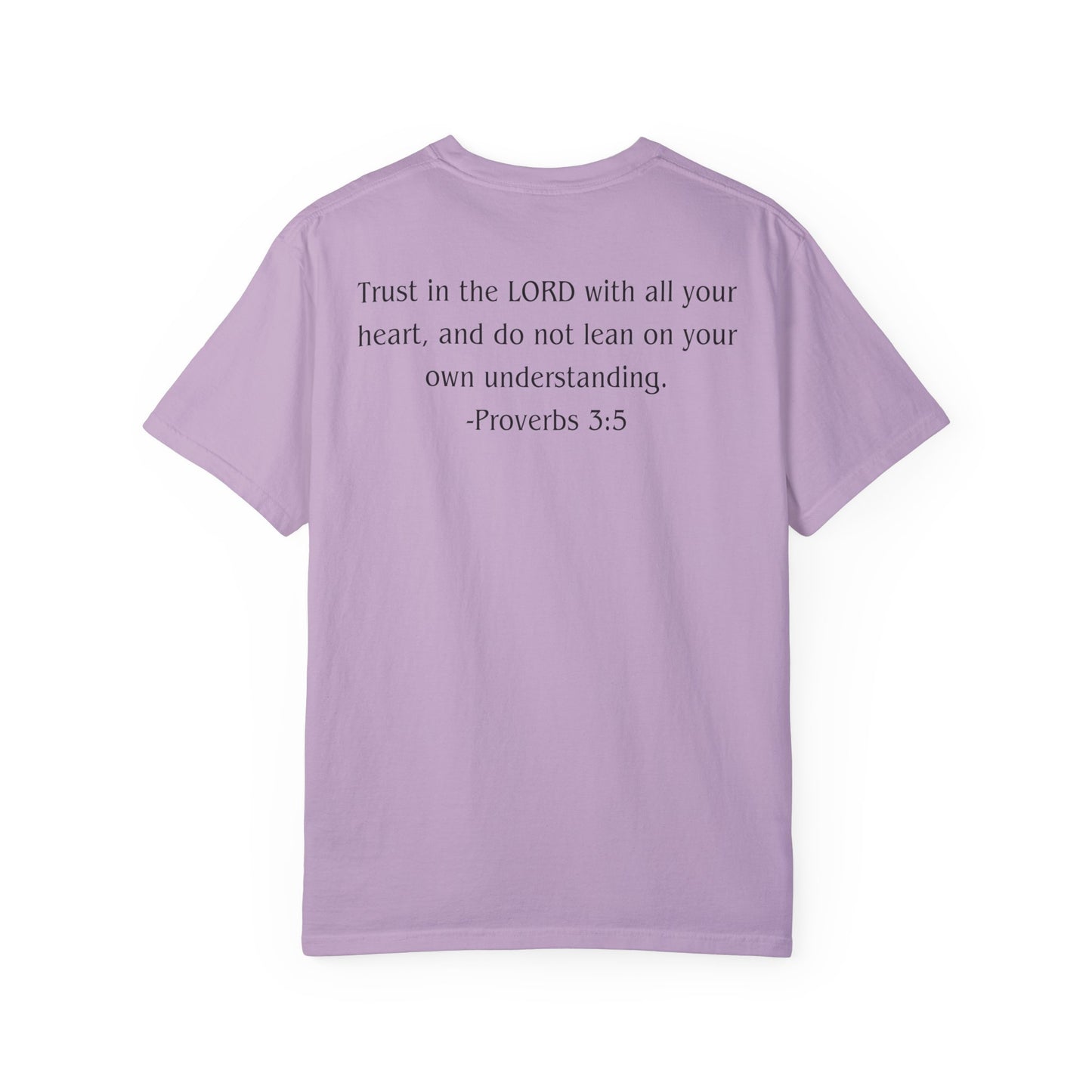 Proverbs 3:5 Black text T-shirt