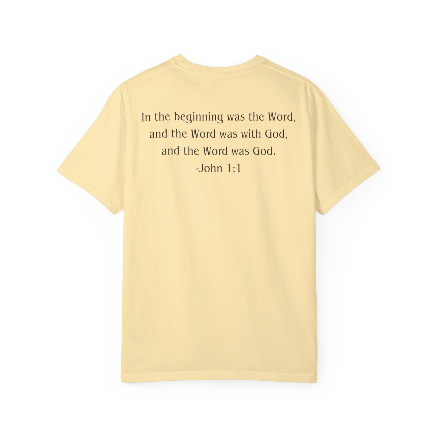 John 1:1 Black text T-shirt