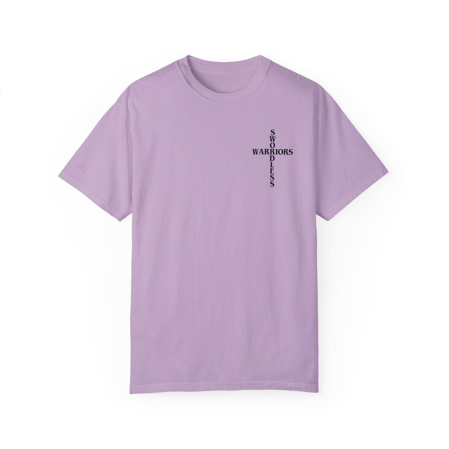 Romans 8:31 Black text T-shirt