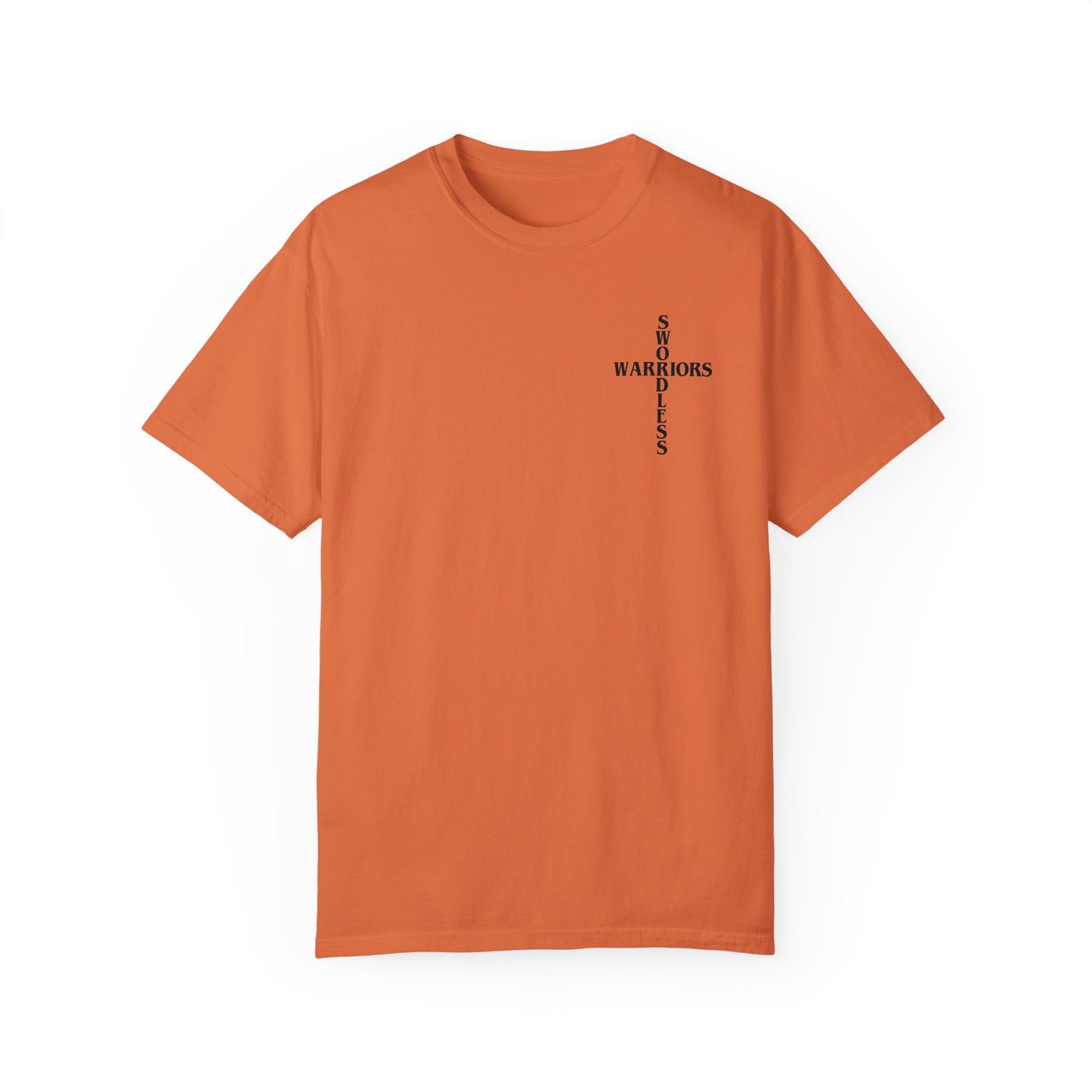 Romans 8:31 Black text T-shirt